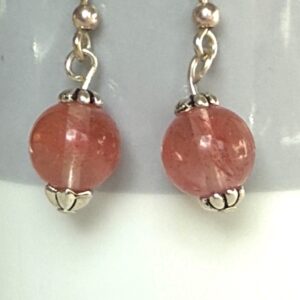 Quartz rose et argent