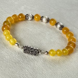 Agate jaune argent