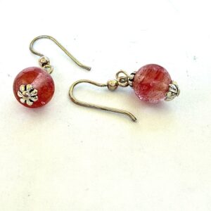 Quartz rose et argent