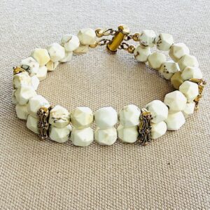 Double rang howlite naturelle