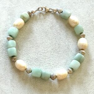 Amazonite et perles de culture